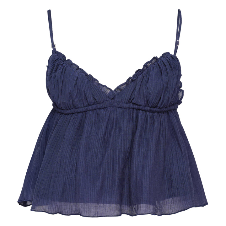 Shirred Crinkle Bustier Top