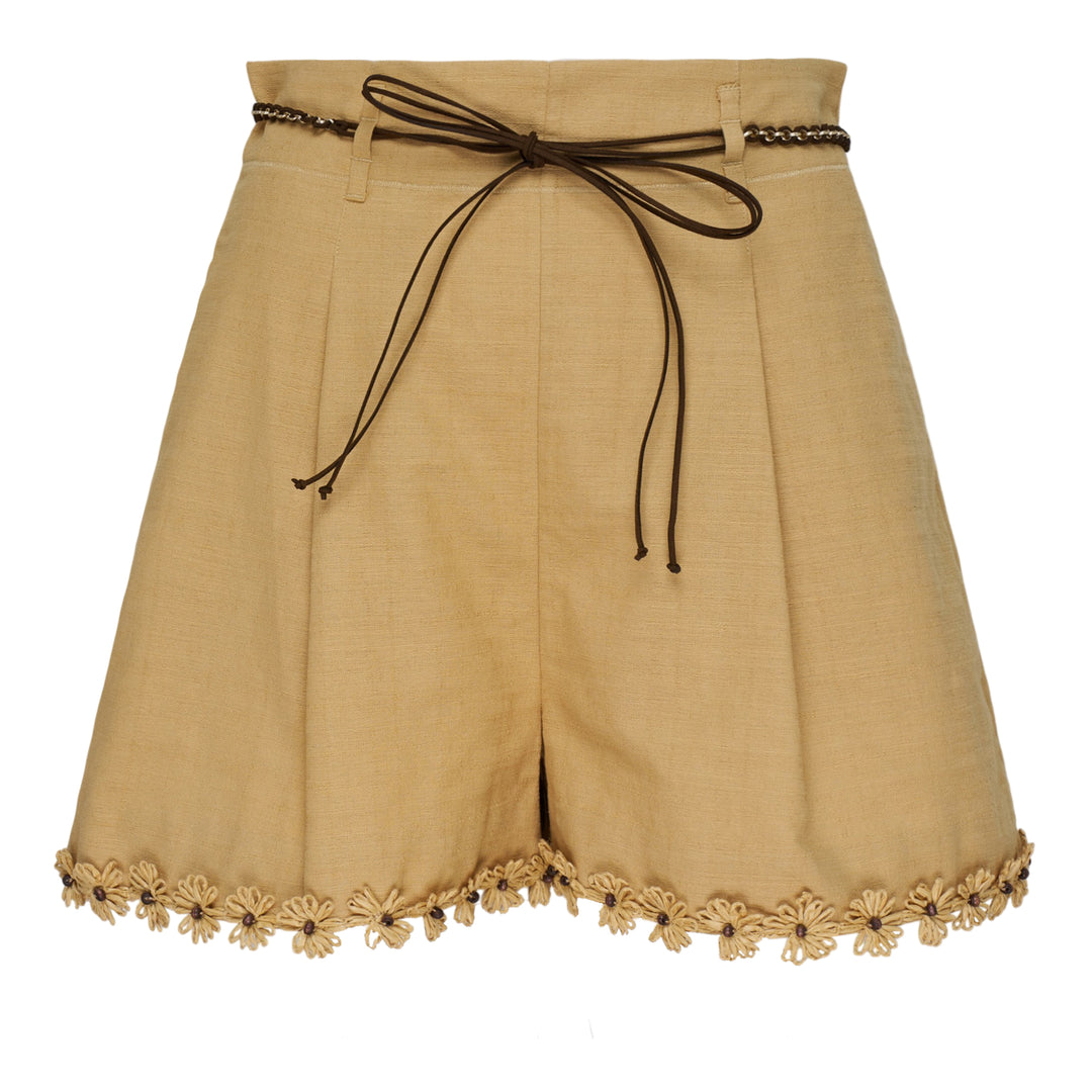 ZIMMERMANN Mahon Flower Trim Shorts – Available at Club 21, Official Retailer in Singapore, Malaysia & Thailand with Global Shipping Online