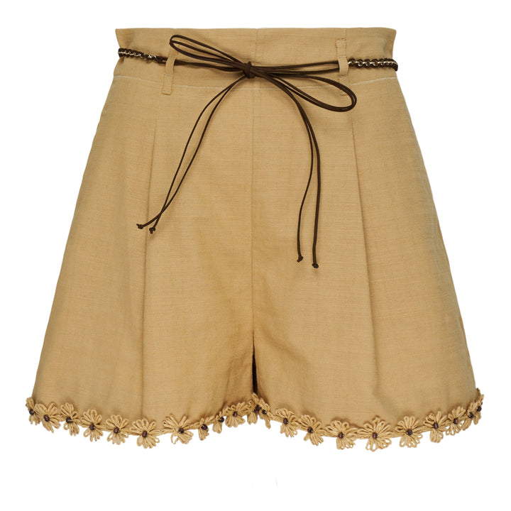 ZIMMERMANN Mahon Flower Trim Shorts – Available at Club 21, Official Retailer in Singapore, Malaysia & Thailand with Global Shipping Online
