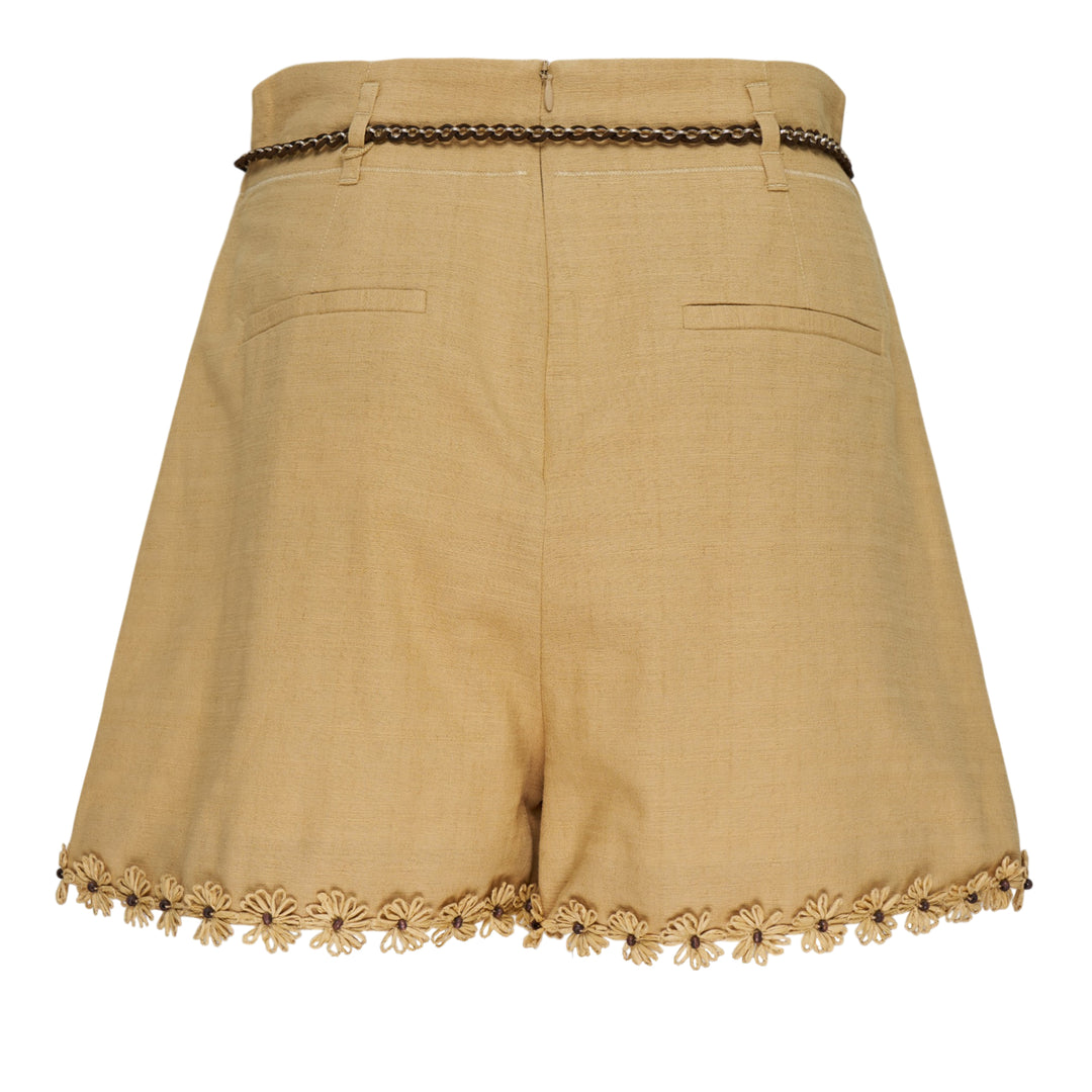 ZIMMERMANN Mahon Flower Trim Shorts – Available at Club 21, Official Retailer in Singapore, Malaysia & Thailand with Global Shipping Online