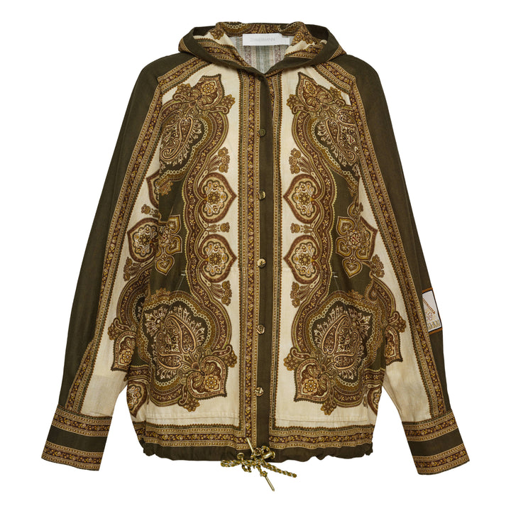ZIMMERMANN Mahon Hooded Shirt – Available at Club 21, Official Retailer in Singapore, Malaysia & Thailand with Global Shipping Online