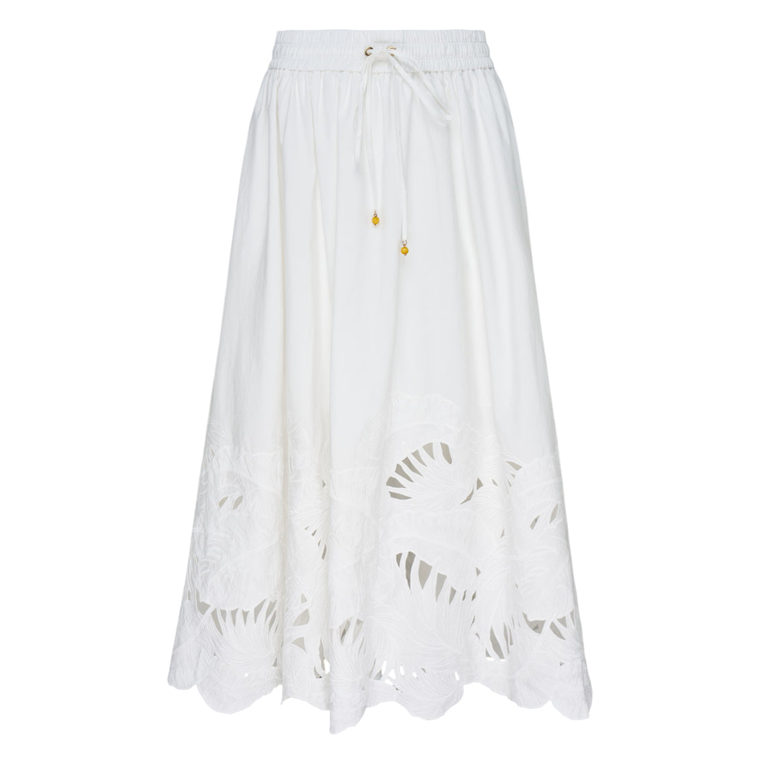 Mahon Embroidered Midi Skirt