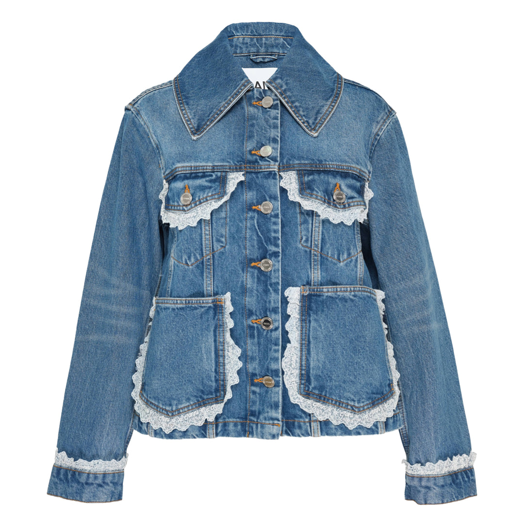 Rigid Denim Lace Jacket