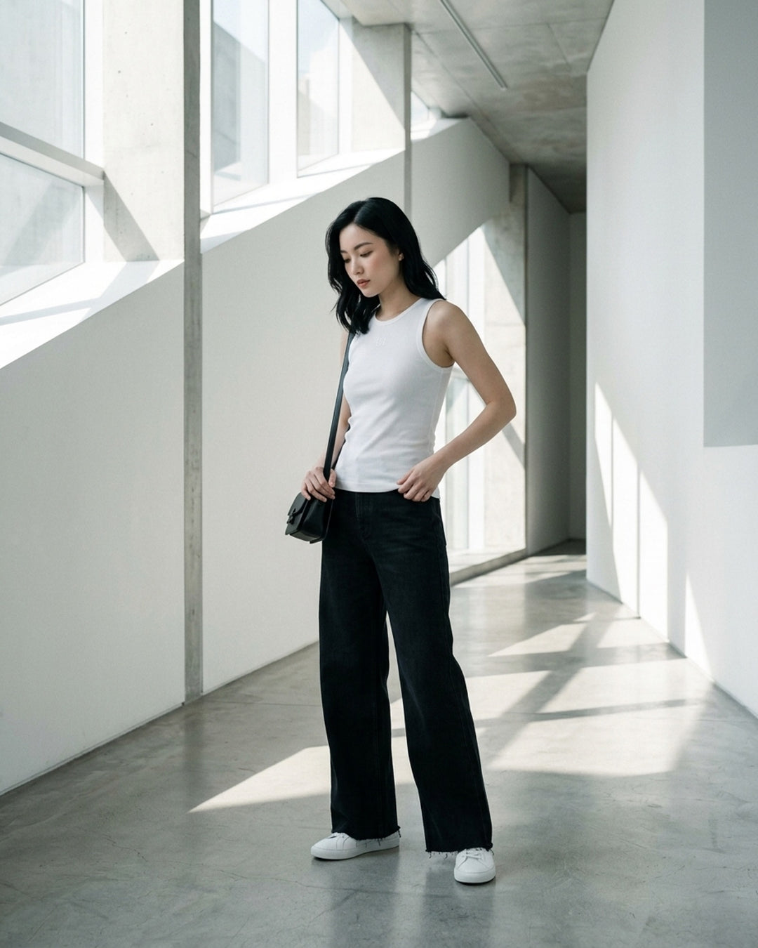 Soft Cotton Rib Tank Top | Ganni | Club21 - lifestyle