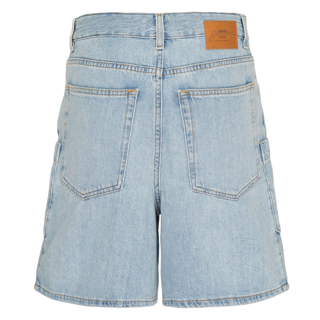 Lightweight Denim Baggy Cargo Shorts