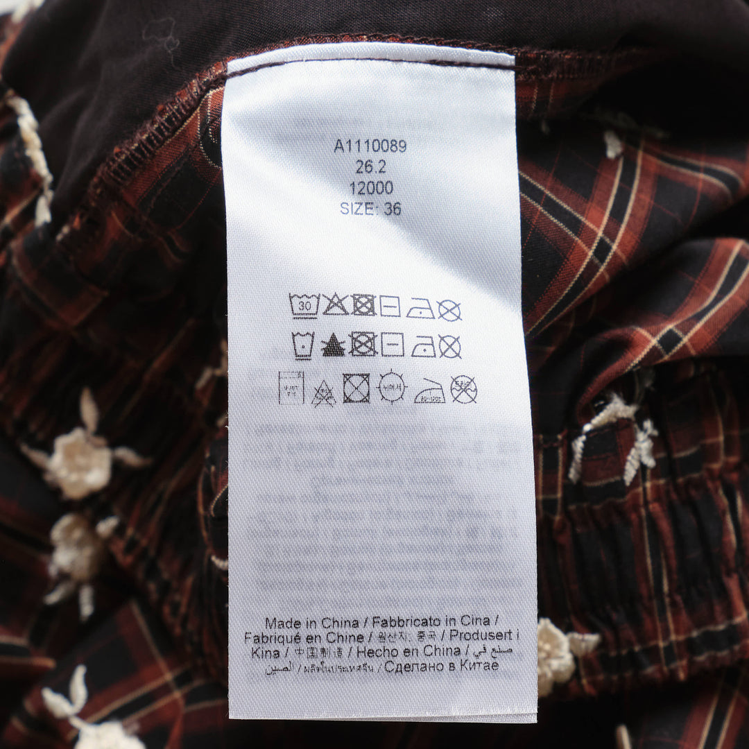 Yarn Dyed Check Flower Shorts