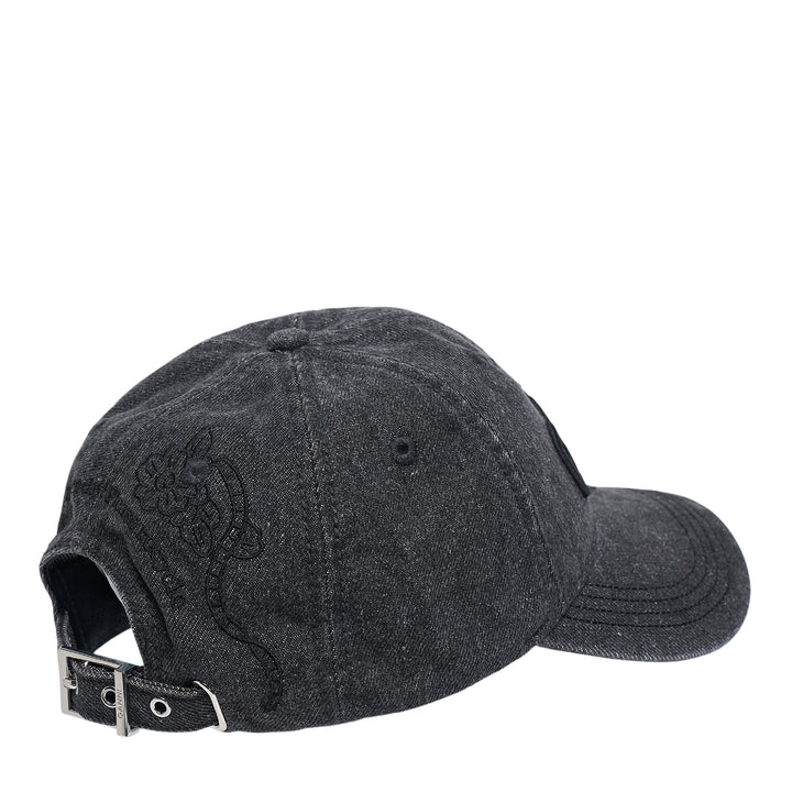 Washed Embroidery Denim Cap