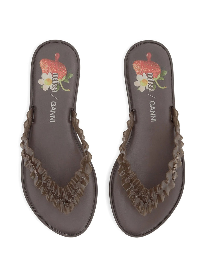 Ruffle Flip Flop Sandals