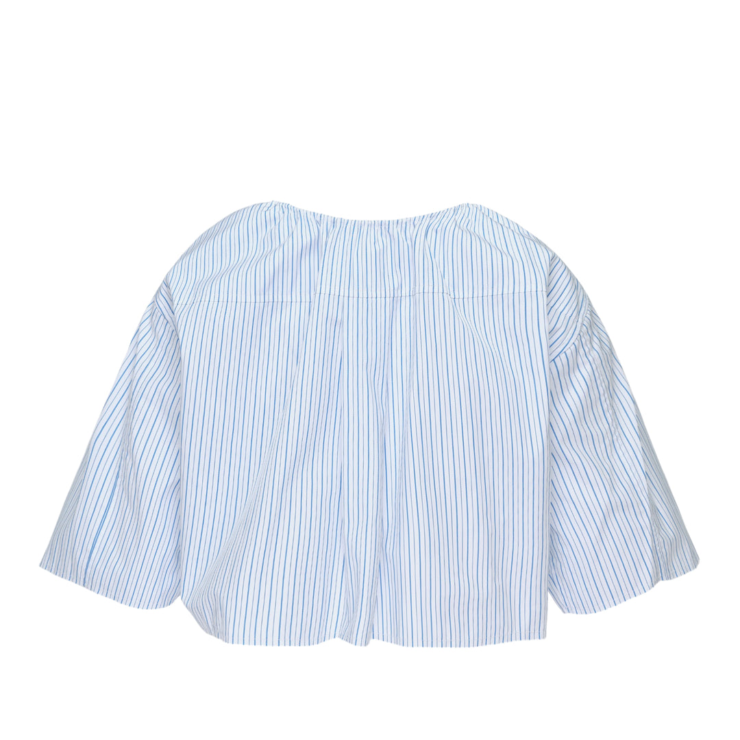 Cropped Bungee Neck Shirt