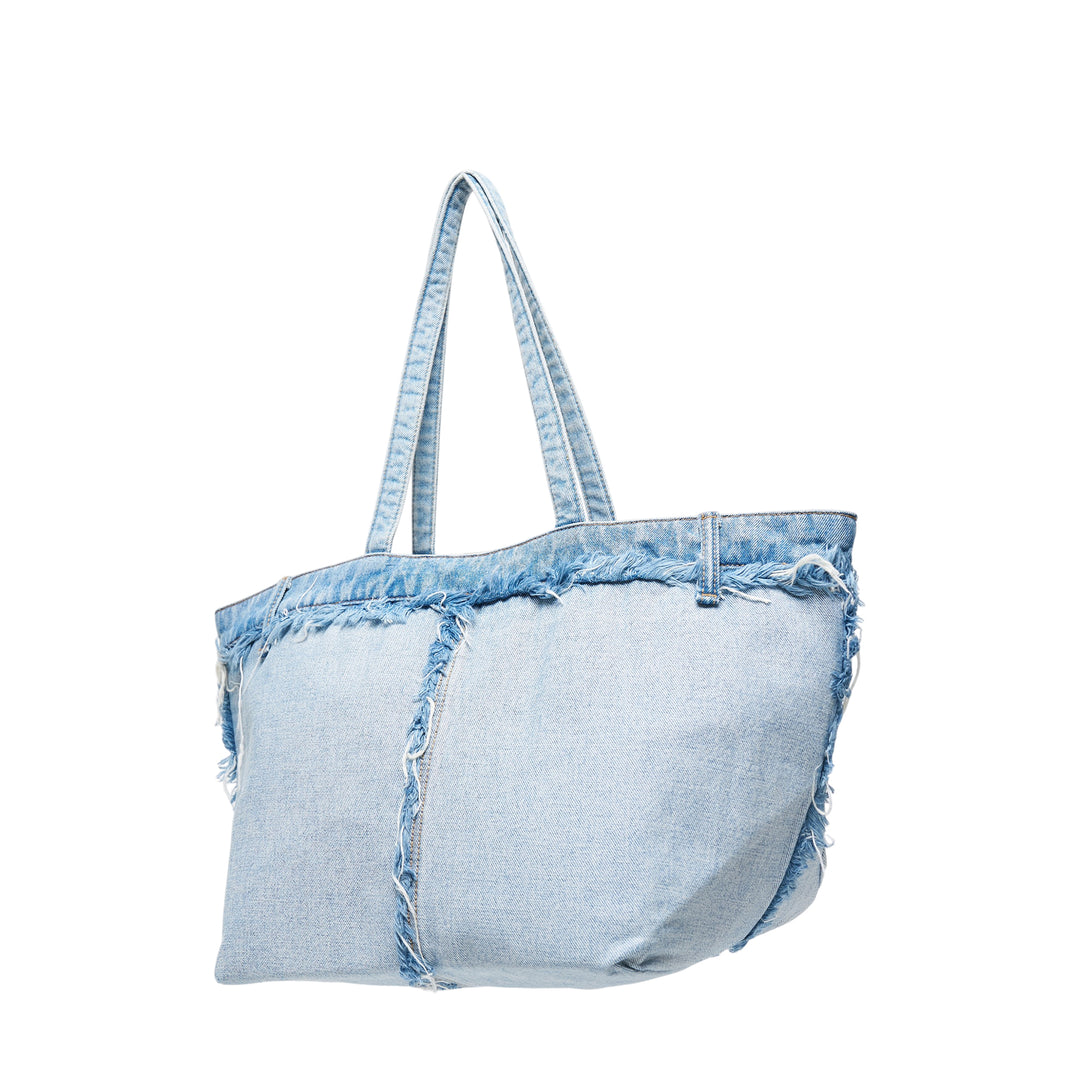 Punch Fray Denim Tote