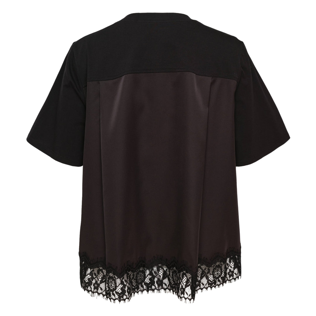 Satin Lace Combo Tee