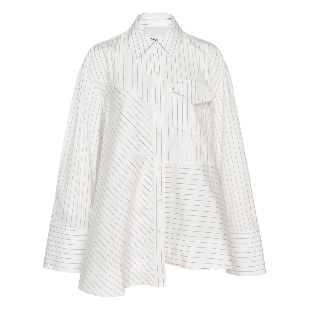 Asymmetrical Stripe Trapeze Shirt
