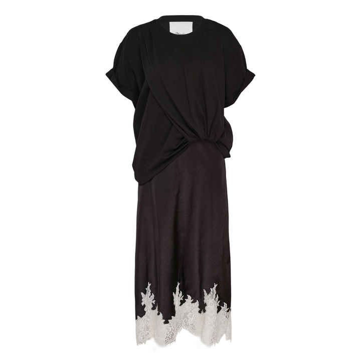 Draped T-Shirt Slip Combo Dress