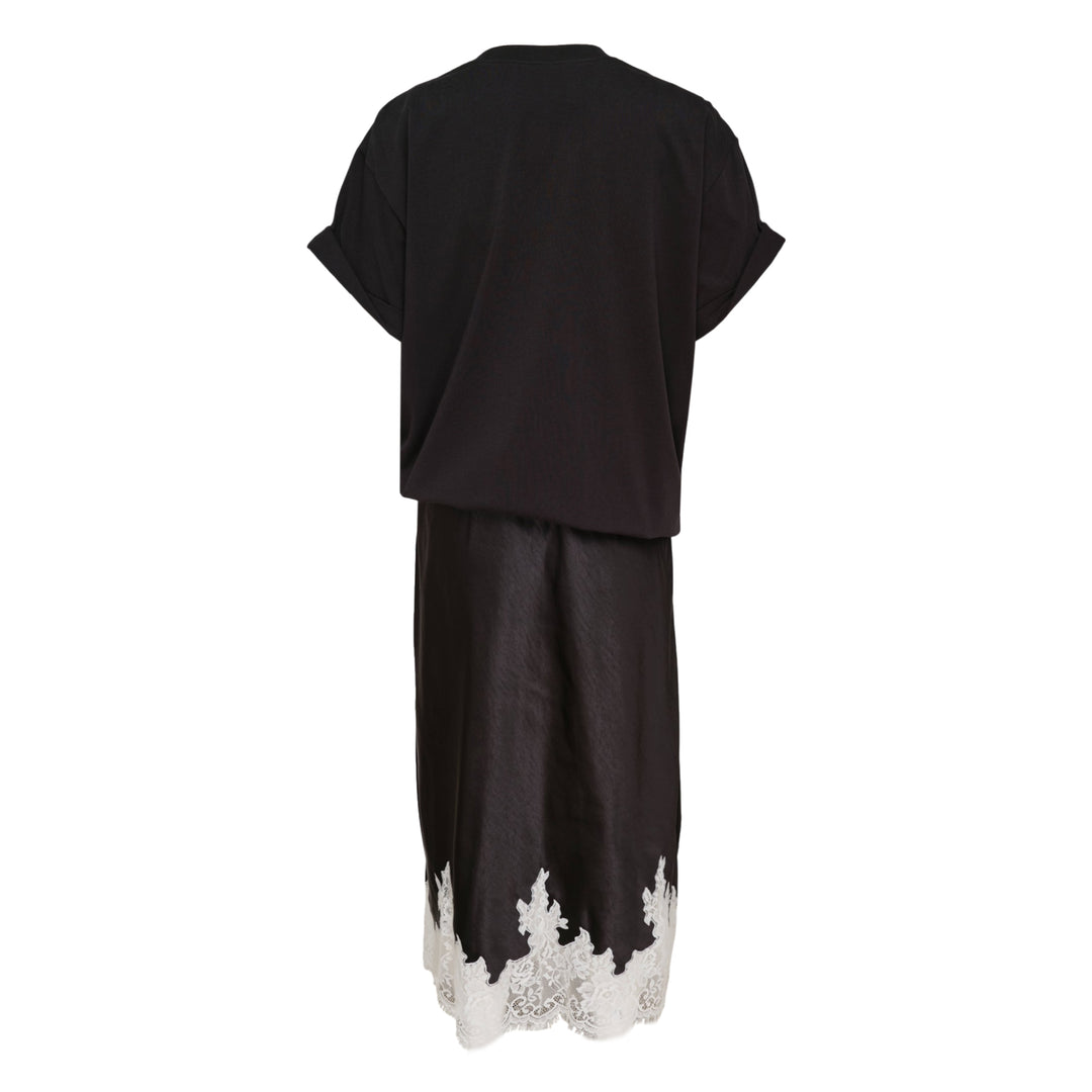 Draped T-Shirt Slip Combo Dress