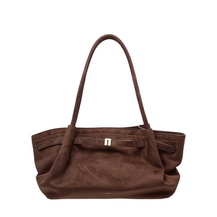 Hana Wide Faux Suede Tote