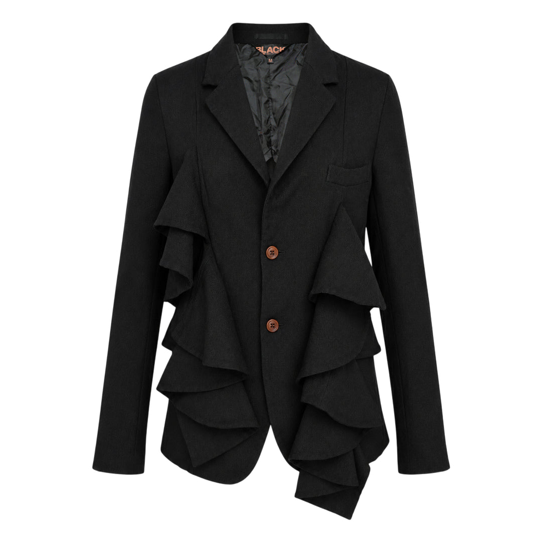 Ruffled Gabardine Blazer