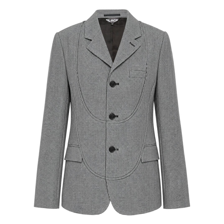 Houndstooth Wool Blend Blazer