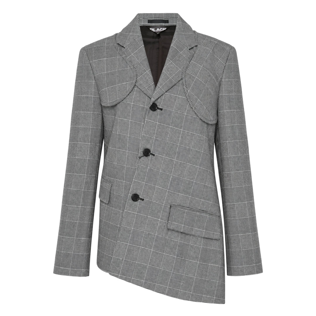 Glen Check Asymmetric Blazer