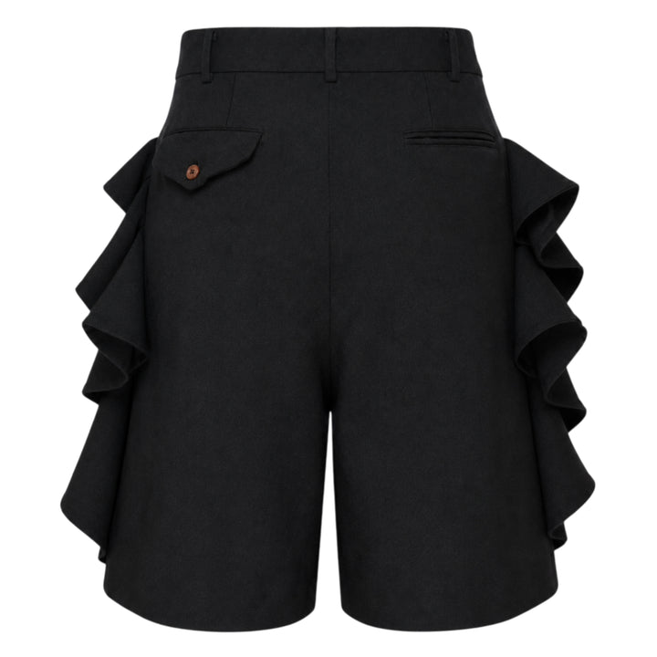 Gabardine Ruffle Shorts