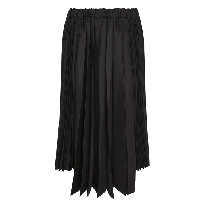 Pleated Asymmetric Midi Skirt