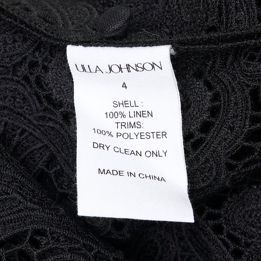 Amelie Lace Trim Linen Top