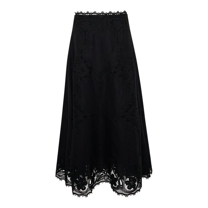 Fleur Linen Midi Skirt