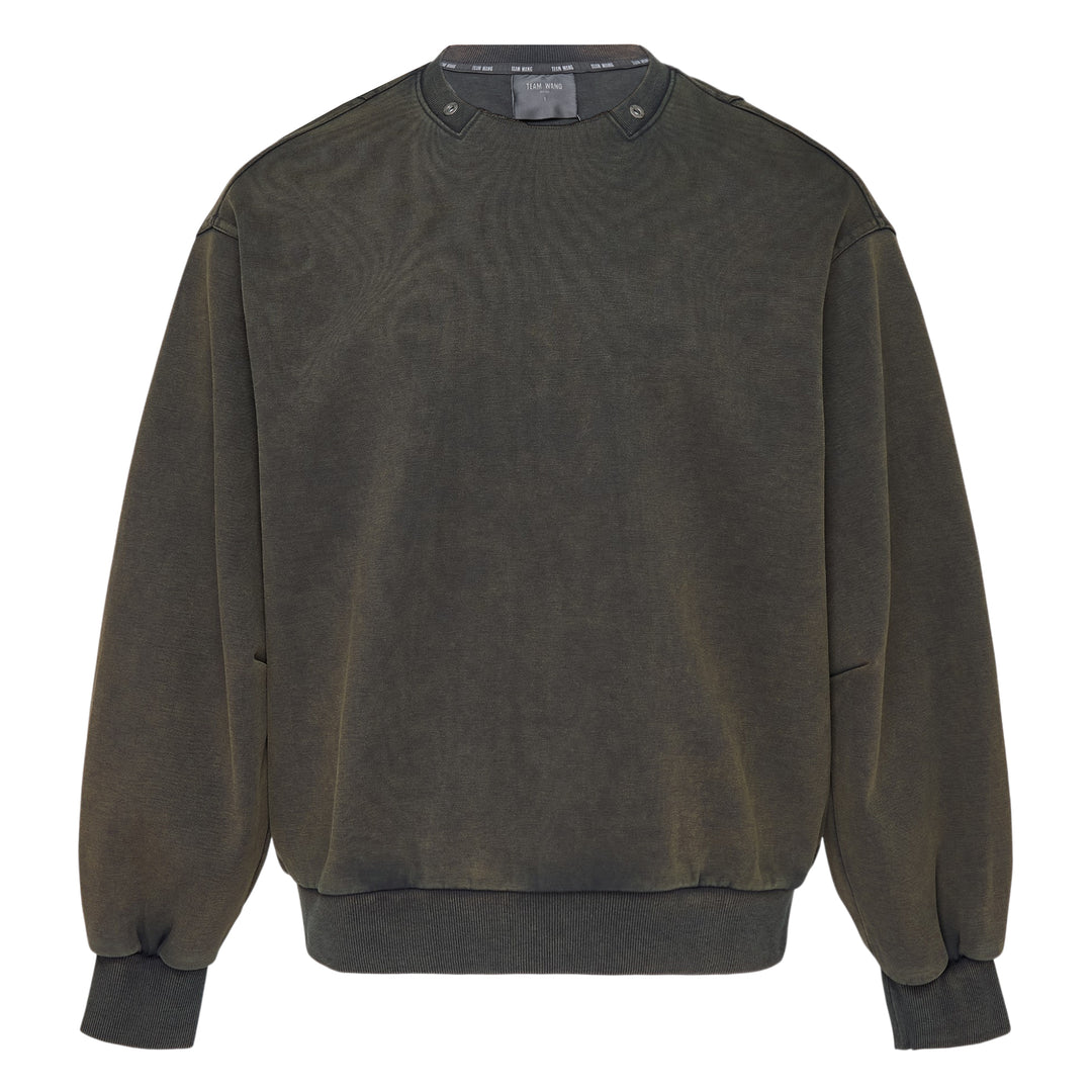 Washed Crew-Neck Sweatshirt