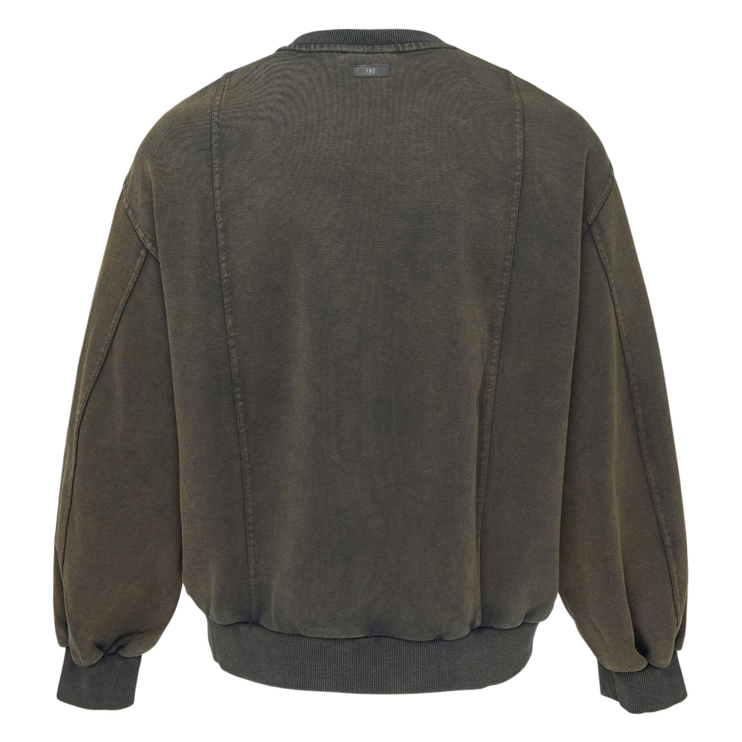 Washed Crew-Neck Sweatshirt