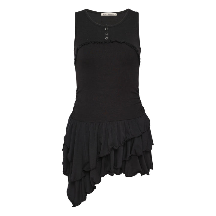 Sleeveless Layered Ruffle Mini Dress