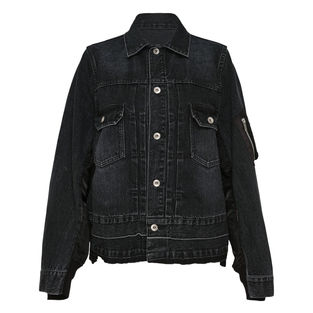 Denim x Nylon Twill Jacket