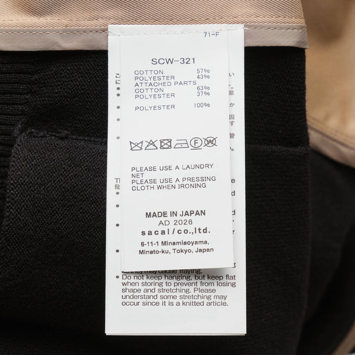 Cotton Gabardine Knit Cardigan