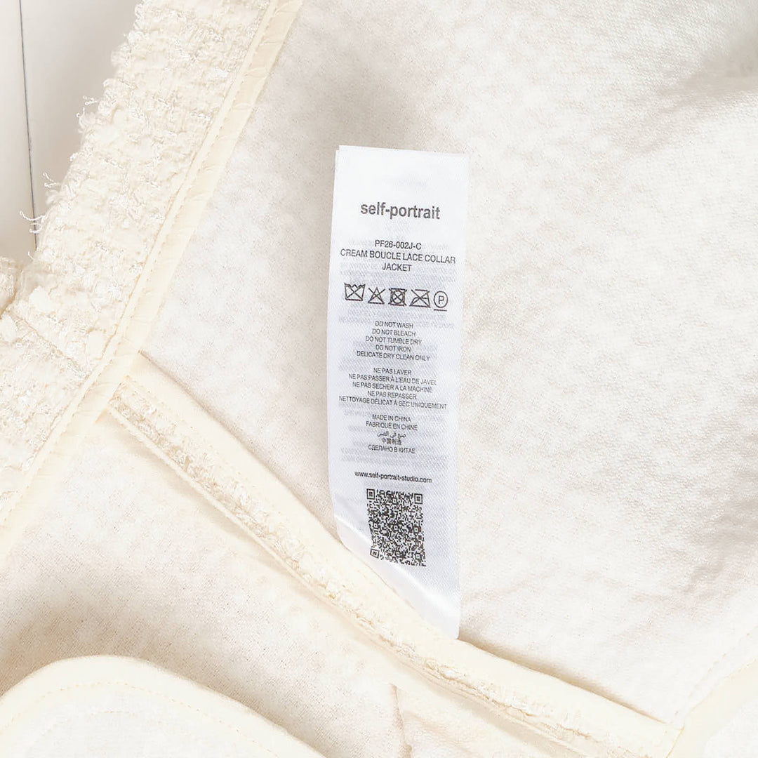 Cream Boucle Lace Collar Jacket