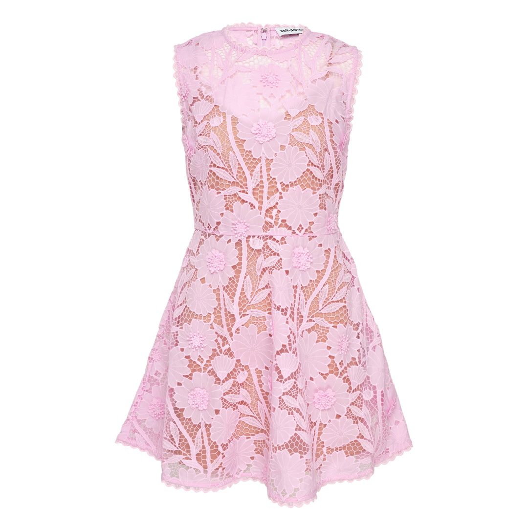 Pink Lace Mini Dress
