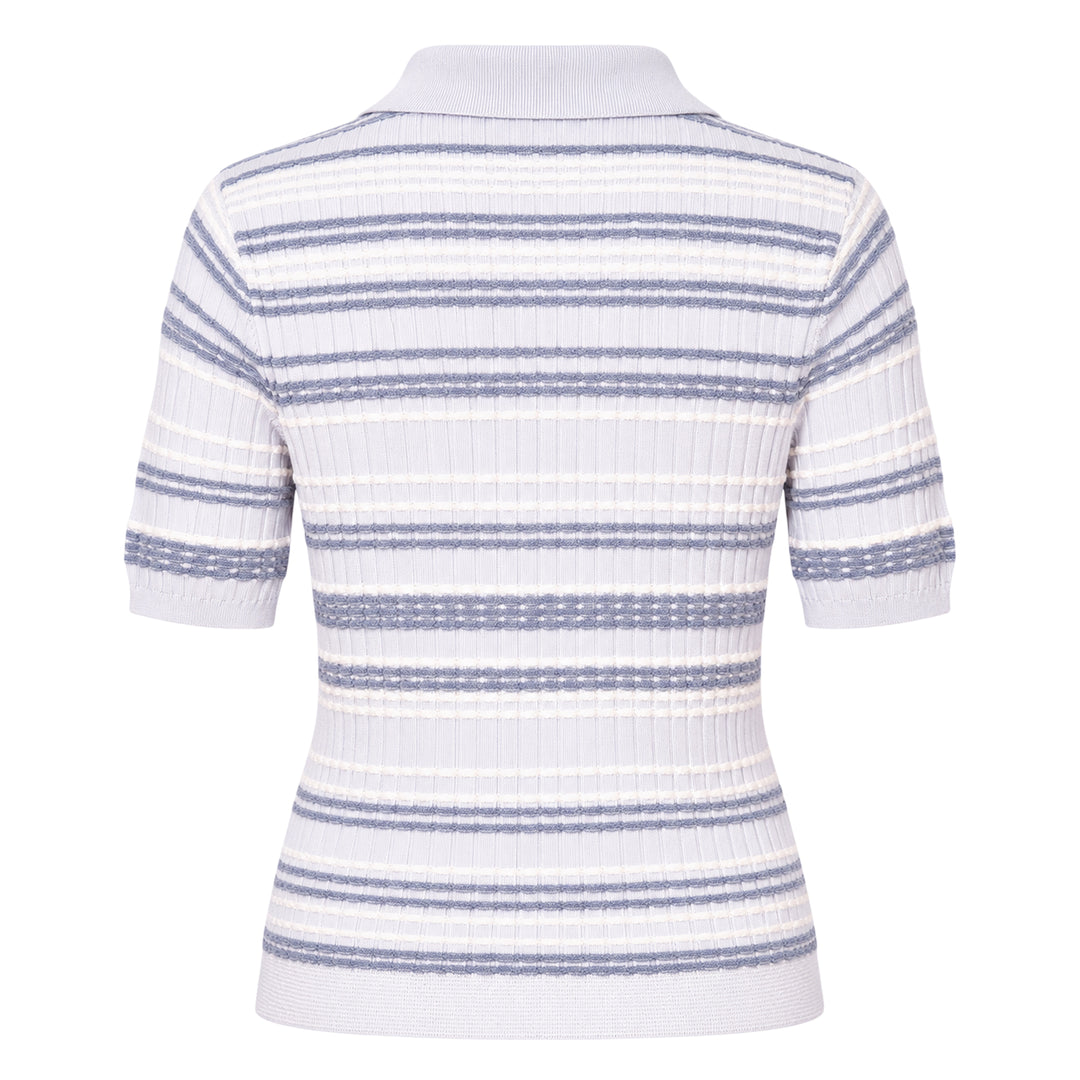 Karina Stripe Short Sleeve Cardigan