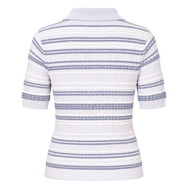 Karina Stripe Short Sleeve Cardigan