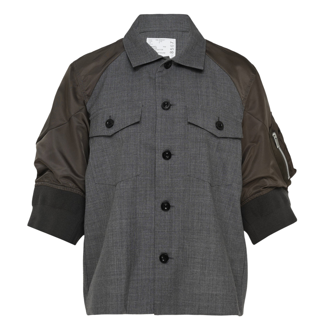 Suiting Nylon Twill Shirt Jacket