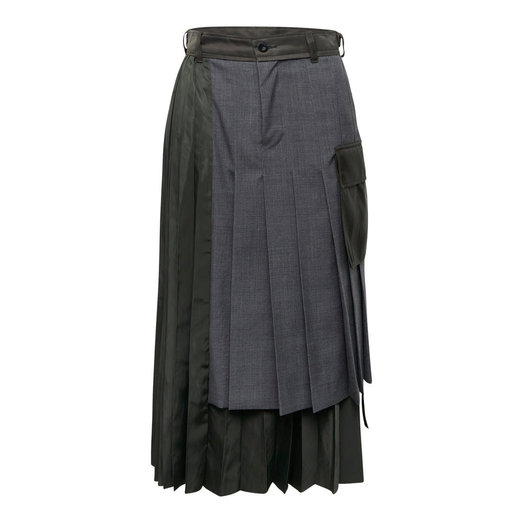 Suiting Nylon Twill Skirt