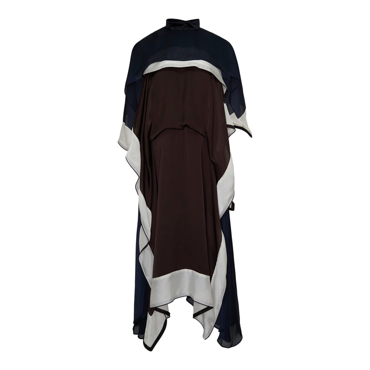 Satin Chiffon Layered Dress