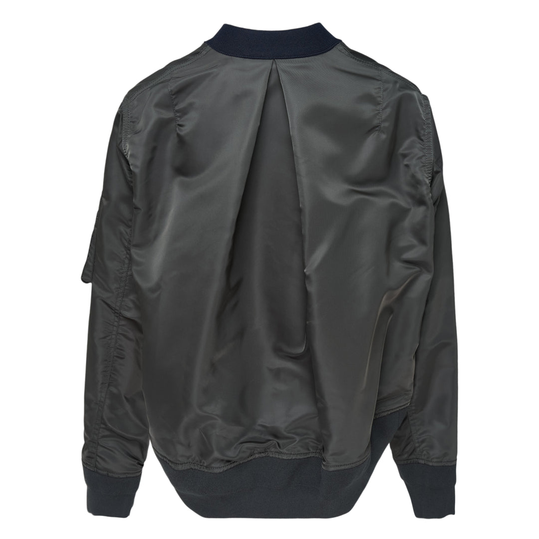 Nylon Twill Cotton Knit Cardigan