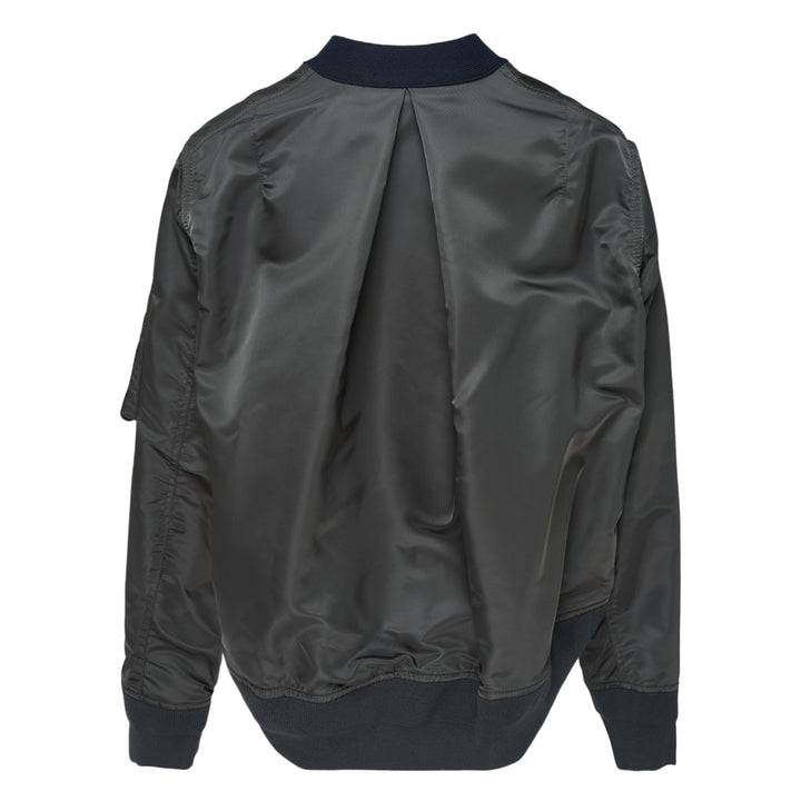 Nylon Twill Cotton Knit Cardigan