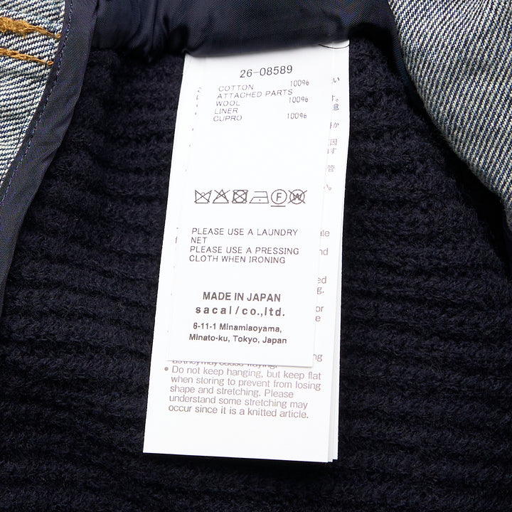 Denim x Wool Knit Jacket