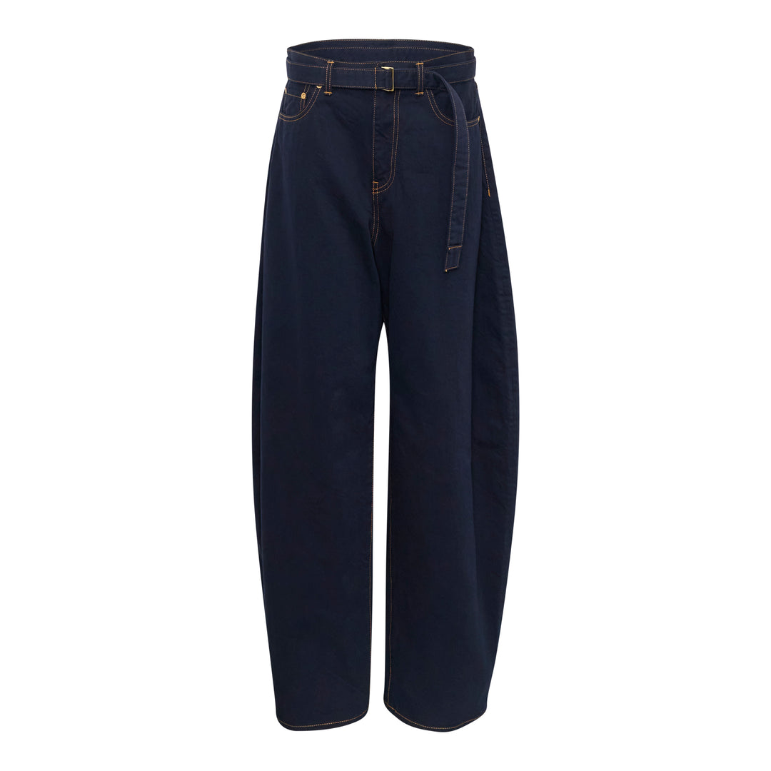 Belted Barrel Leg Jeans