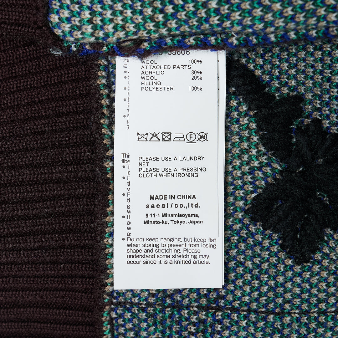 Floral Jacquard Knit Blouson