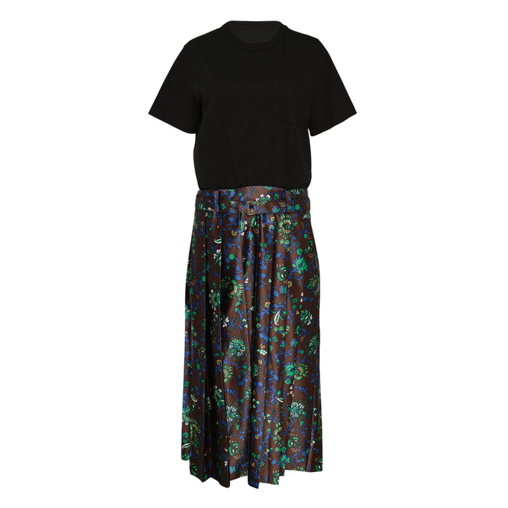 Floral Print Cotton Jersey Dress