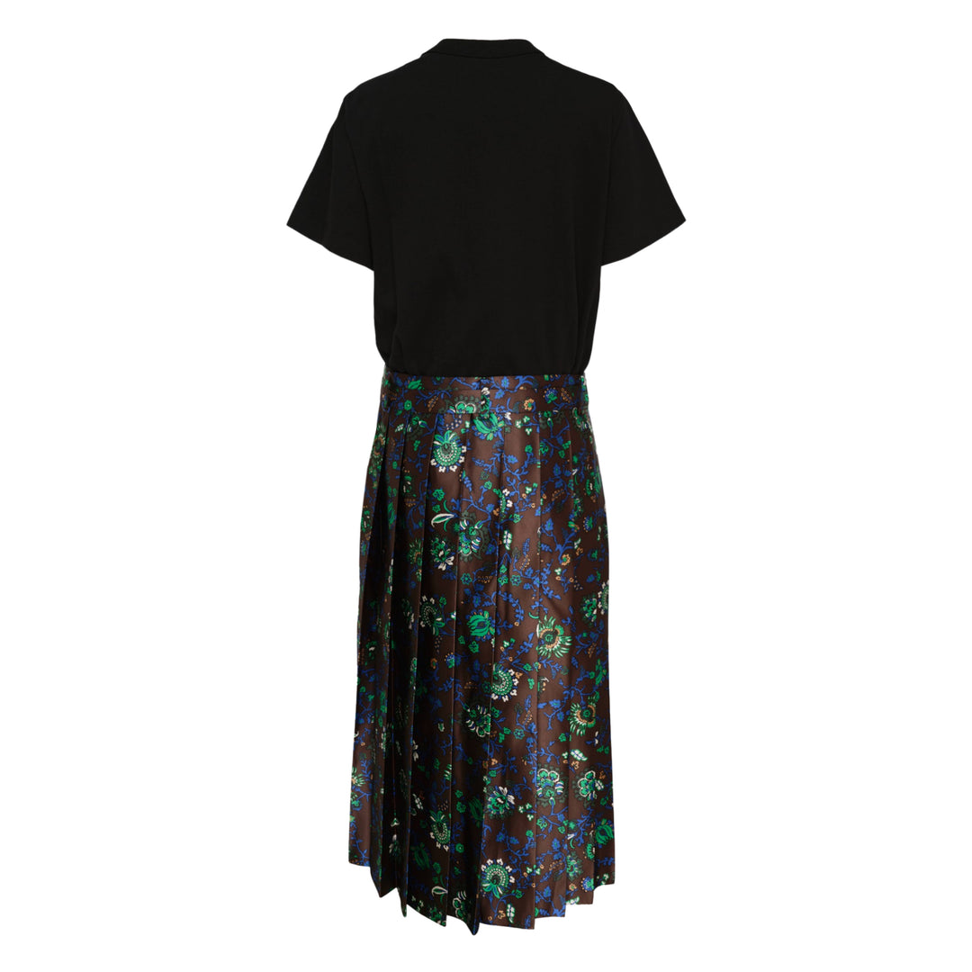 Floral Print Cotton Jersey Dress