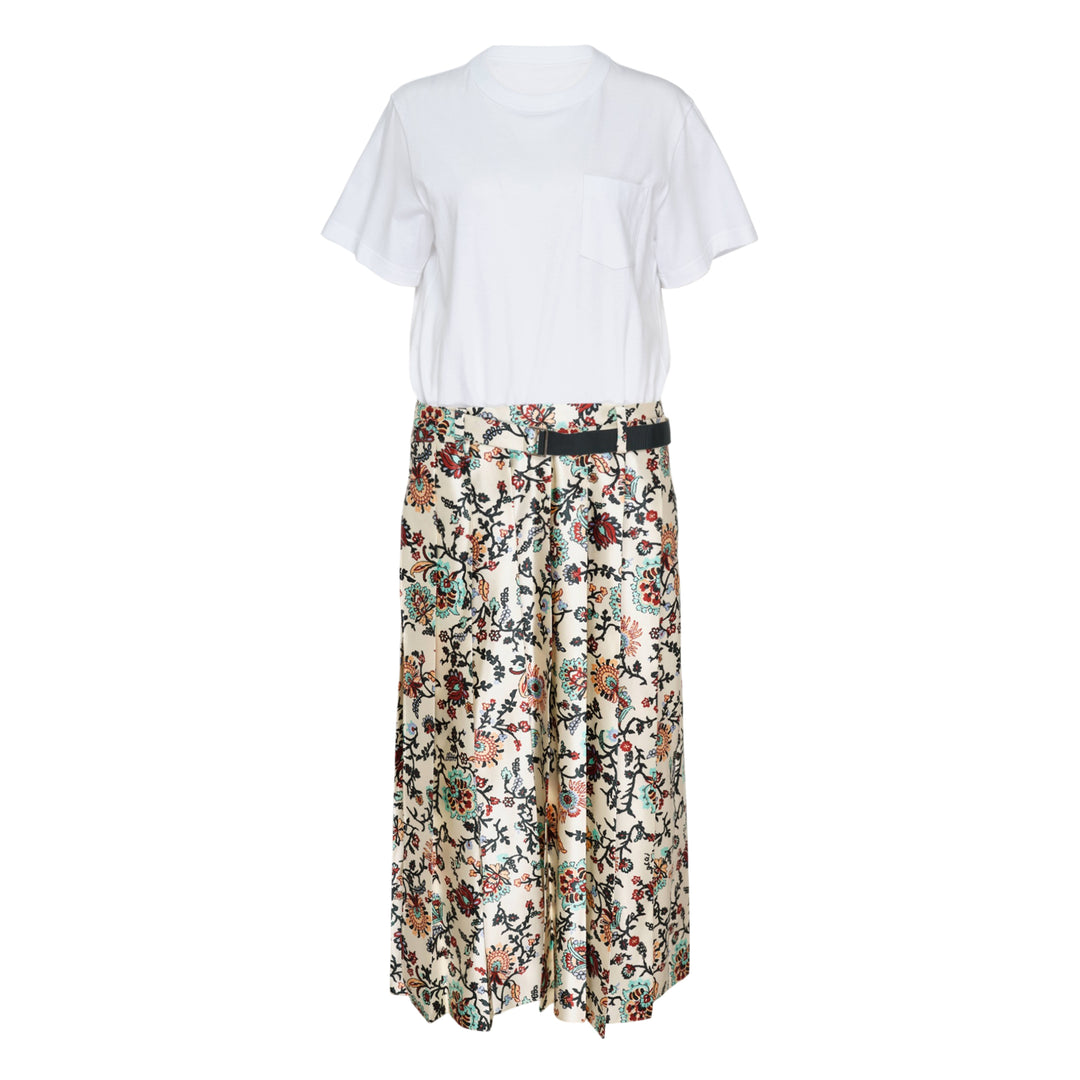 Floral Print Cotton Jersey Dress