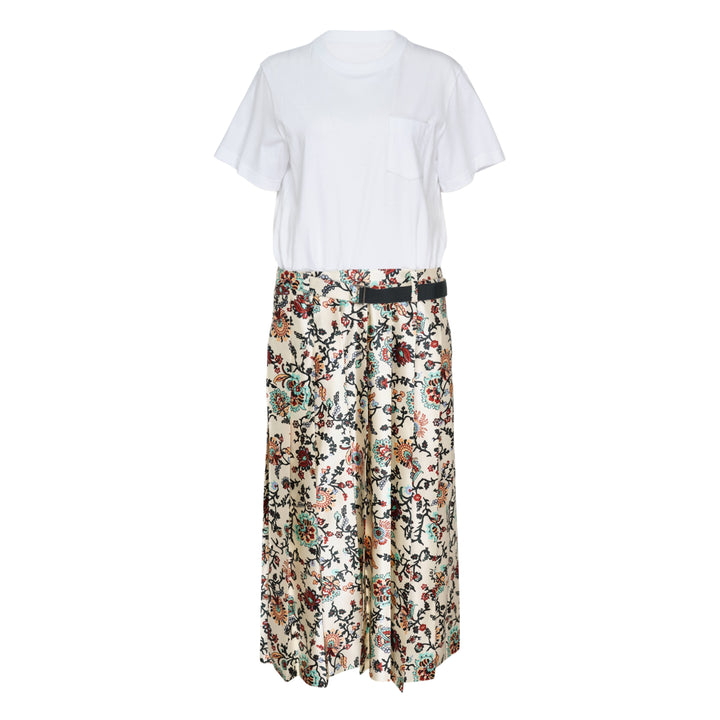 Floral Print Cotton Jersey Dress