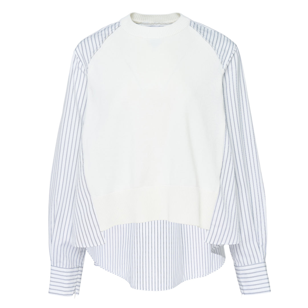 Poplin Cotton Knit Pullover