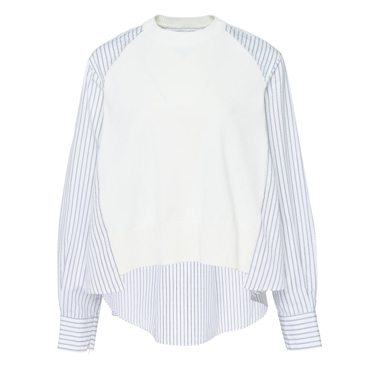 Poplin Cotton Knit Pullover