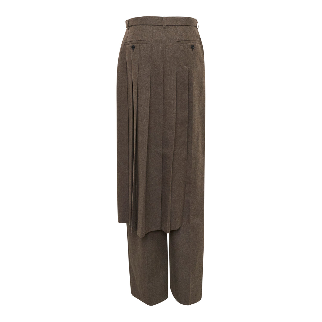 Wool Flannel Layered Pants